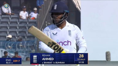 IND vs ENG 2024, 1ST Test: Rehan Ahmed Wicket