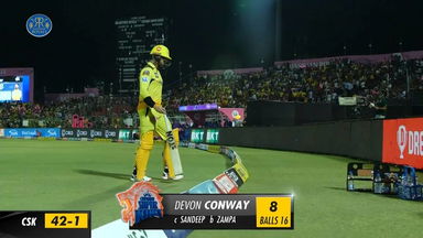 M37: RR vs CSK – Devon Conway Wicket