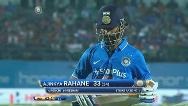 IND vs NZ 2016, 1st ODI: Ajinkya Rahane  Wicket