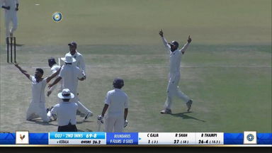 Ranji Trophy QF: Basil Thampi's fiery five-wicket haul against Gujarat