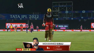 M39: RCB vs RR – Mohammed Siraj Wicket
