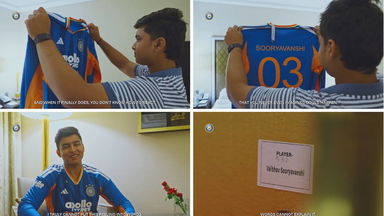 Ready: Vaibhav Sooryavanshi recieves India jersey