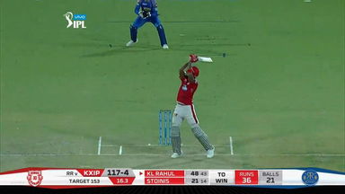 M38: KXIP vs RR – KL Rahul Six