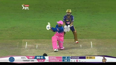 M54: KKR vs RR – Rahul Tewatia Six