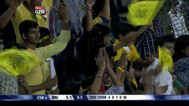 M13: CSK vs BRI –  Dominic Michael c Badrinath b Sharma