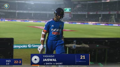 IND vs AUS 2023-24, 1ST T20I: Yashasvi Jaiswal Wicket