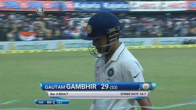 India VS NZ 2016, 3rd Test day 1 - Gautam Gambhir Wicket