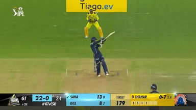 M01: GT vs CSK  – Wriddhiman Saha Six