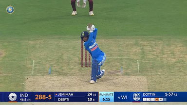 IND-W vs WI-W 2024, 1st ODI: Jemimah Rodrigues Six