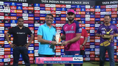IPL 2025 M53: KKR vs RR - RuPay On-The-Go 4s of the Match - Riyan Parag
