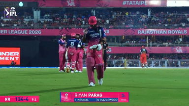 IPL 2026 M16: RR vs RCB - Riyan Parag Wicket