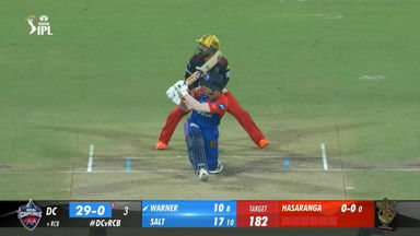M50: DC vs RCB – David Warner Six