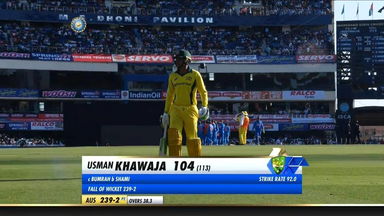 IND vs AUS 2019, 3rd ODI: Usman Khawaja Wicket