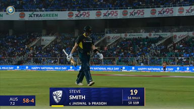 IND vs AUS 2023-24, 2ND T20I: Steven Smith Wicket