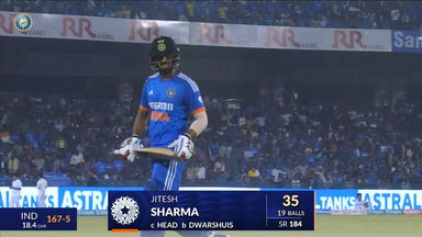 IND vs AUS 2023-24, 4TH T20I: Jitesh Sharma Wicket