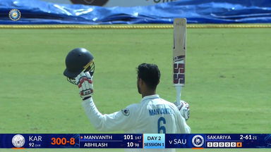 Ranji Trophy 2026-27, KSCA vs SCA: Manvanth Kumar's incredible 135(214) boosts Karnataka