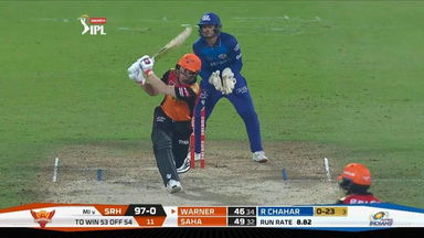 M56: SRH vs MI – David Warner Six