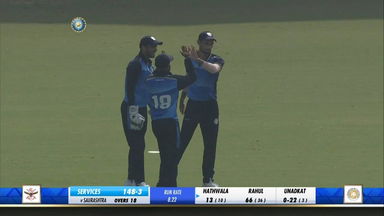 Syed Mushtaq Ali Trophy 2020-21, Services vs Saurashtra: Fall of wickets