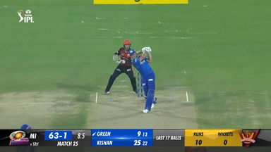 M25: SRH vs MI – Cameron Green Six
