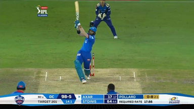 Q1: MI vs DC – Axar Patel Six