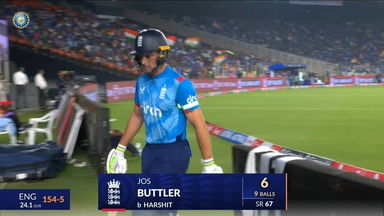 IND vs ENG 2025, 3rd ODI: Jos Buttler Wicket
