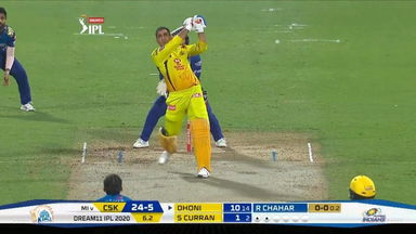M41: CSK vs MI – MS Dhoni Six