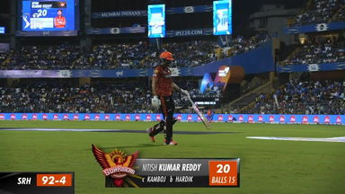 M55: MI vs SRH  – Nitish Reddy Wicket