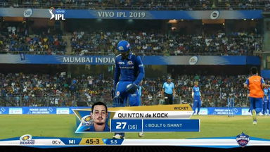 M03: MI vs DC – Quinton de Kock Wicket