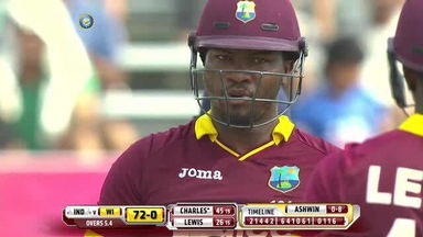 1ST T20I: IND vs WI – Johnson Charles Six
