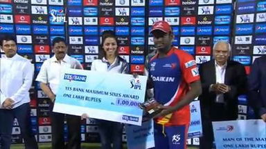 M17: DD vs KKR – Yes Bank Maximum Sixes