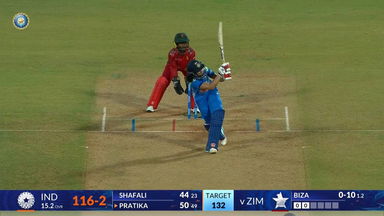 IND-W vs ZIM-W 2026, 3rd ODI: Pratika Rawal Six