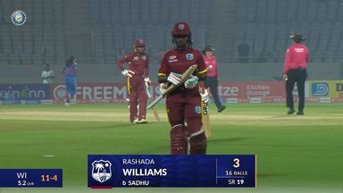 IND-W vs WI-W 2024, 1st ODI: Rashada Williams Wicket