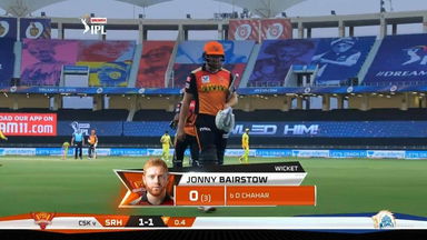 M14: CSK vs SRH – Jonny Bairstow Wicket