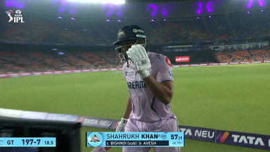 IPL 2025 M64: GT vs LSG - Shahrukh Khan Wicket