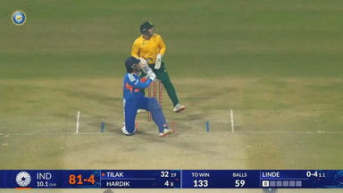 IND vs SA 2025, 2nd T20I: Tilak Varma Six