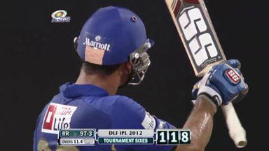 Match 12 MI vs RR – Shah's 3rd Six