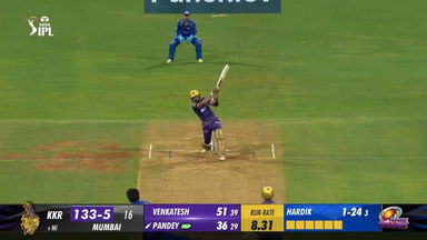 M51: MI vs KKR – Manish Pandey Six
