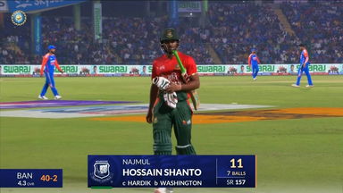 IND vs BAN 2024, 2nd T20I: Najmul Hossain Shanto Wicket