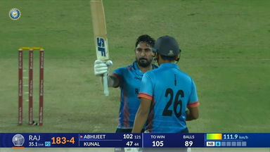 Vijay Hazare Trophy 2023 Final: Abhijeet Tomar spearheads Rajasthan's fight with superb ton