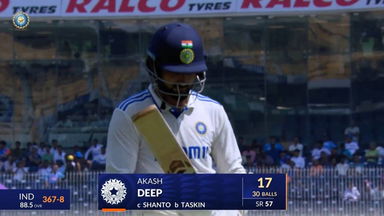 IND vs BAN 2024, 1ST Test: Akash Deep Wicket