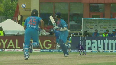 1ST T20I: IND vs WI – Ajinkya Rahane Wicket