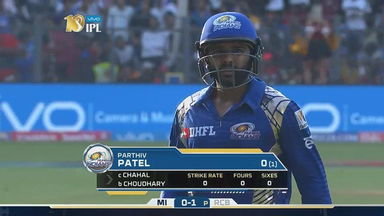 M38: MI vs RCB – Parthiv Patel Wicket