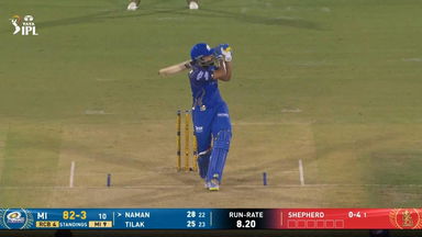 IPL 2026 M54: RCB vs MI - Naman Dhir Six