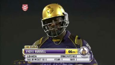 M14: KXIP vs KKR – Andre Russell Wicket