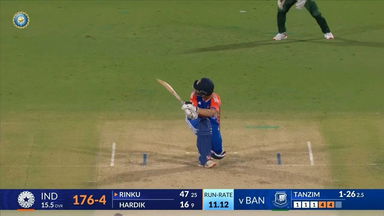 IND vs BAN 2024, 2nd T20I: Rinku Singh Six