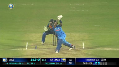 IND vs SL 2023, 3RD T20I: Suryakumar Yadav  Six