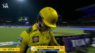 IPL 2025 M57: KKR vs CSK - Dewald Brevis Wicket