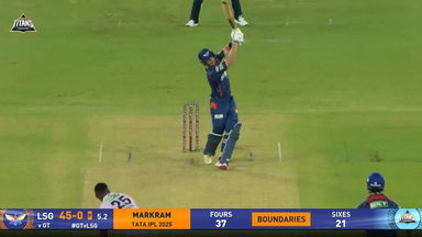 IPL 2025 M64: GT vs LSG - Aiden Markram Six