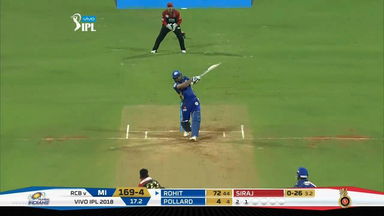 M14: MI vs RCB – Rohit Sharma Six