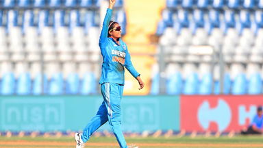 Maiden ODI wicket: Shreyanka's sharp spinning off-spinner to dismiss Litchfield